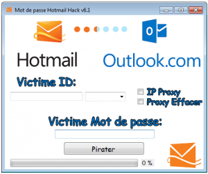Pirater mot de passe Hotmail